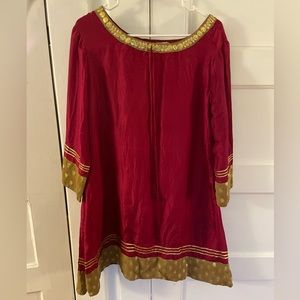 Beautiful Dark Red & Gold Dress